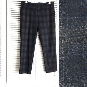 Zac & Rachel Pull-on Stretch Career Pants Business XL Slimming Preppy Plaid